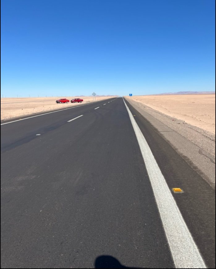 Demarcación vial en ruta